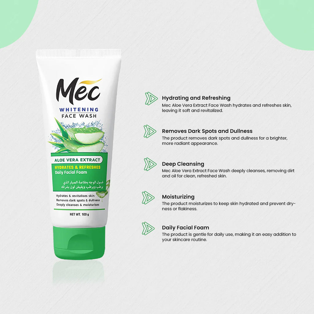 Mec Aloe Vera Extract Face Wash 100ml