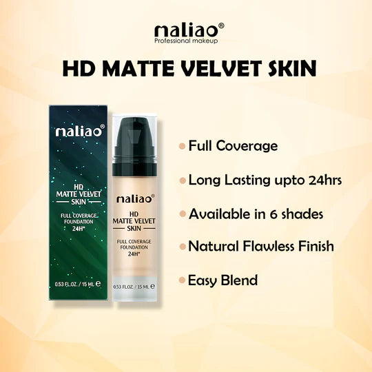 Maliao HD Matte Velvet Skin Full Coverage Foundation 24H M222