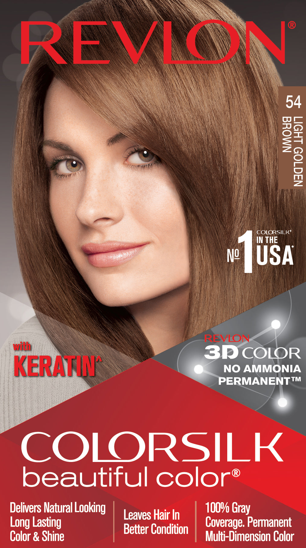 Revlon Colorsilk Light Golden Brown Hair Color 54