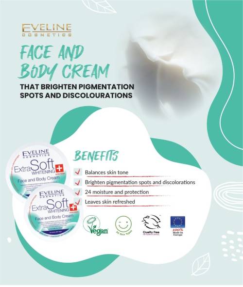 EVELINE Extra Soft Whitening Face & Body Moisturising Cream
