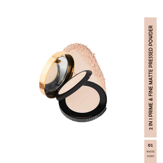Maliao 2 In 1 Prime & Fine Matte Pressed Powder M199