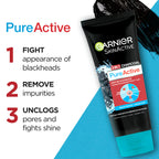 GARNIER PURE ACTIVE 3IN1 CHARCOAL FACEWASH-100ML
