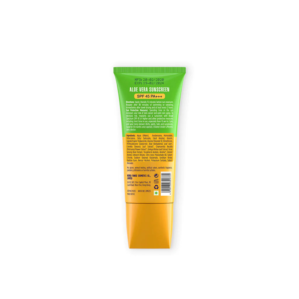 Maliao Aloe Vera Sunscreen SPF45 PA+++