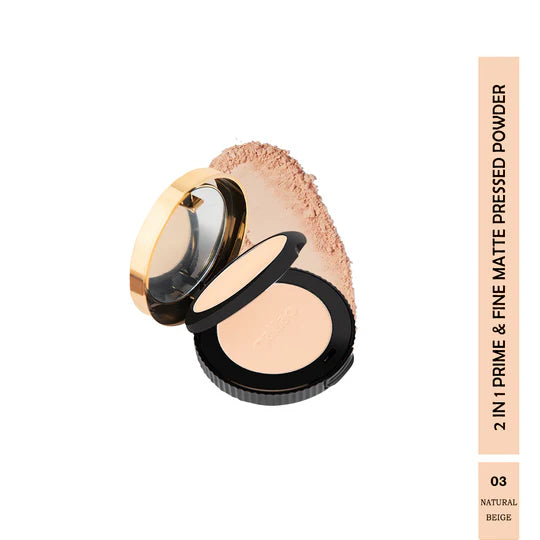 Maliao 2 In 1 Prime & Fine Matte Pressed Powder M199