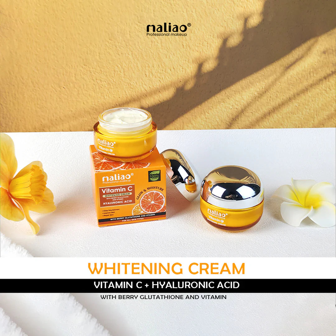 Maliao Whitening Cream with Vitamin C, Berry Glutathione & Hyaluronic Acid