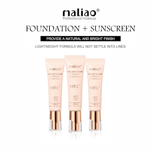 Maliao Foundation + Sunscreen - Natural Bright Finish for Radiant Skin M385
