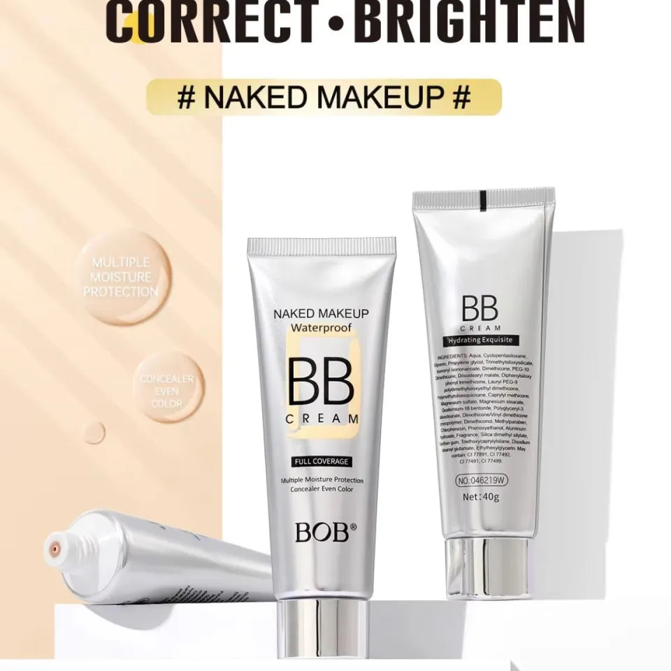 BOB Naked Makeup Water Proof Full Coverage BB Cream 40 GM