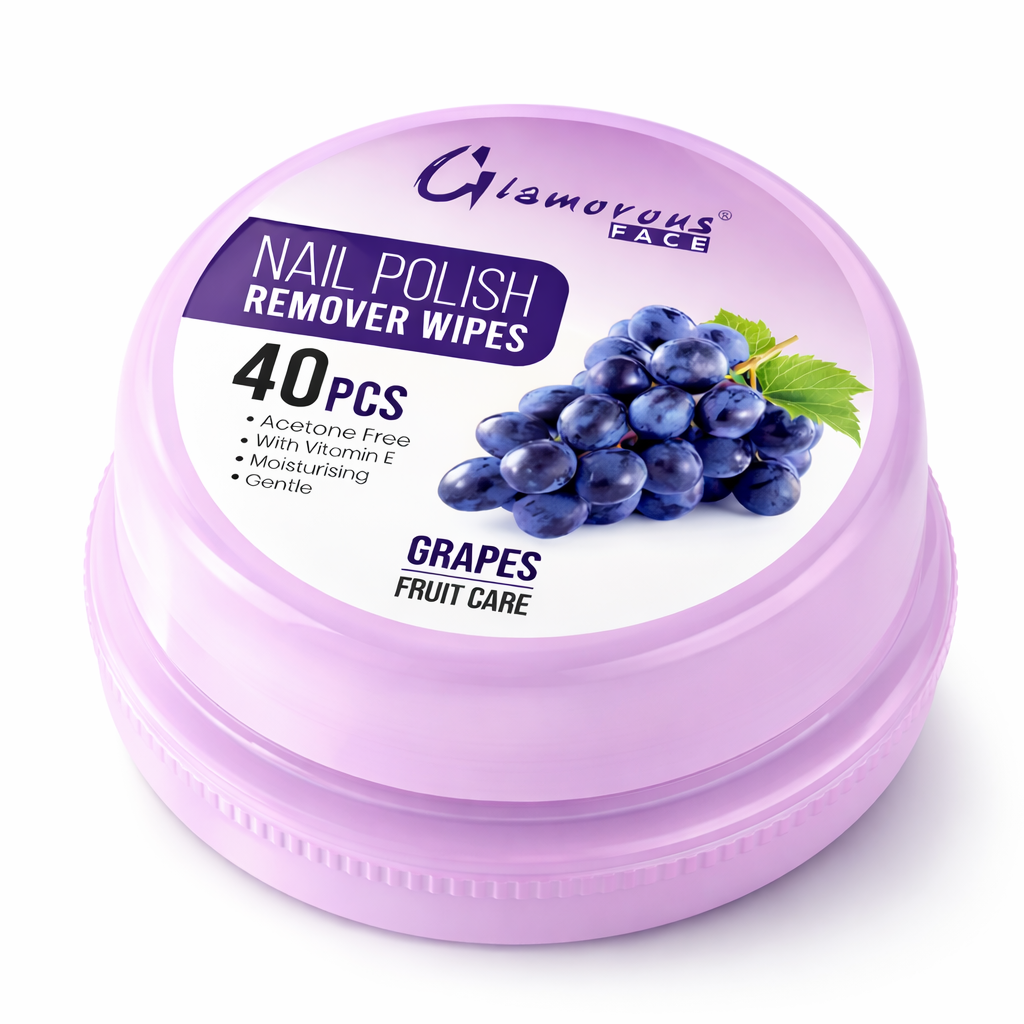GLAMOROUS FACE GRAPES NAIL POLISH REMOVER WIPES