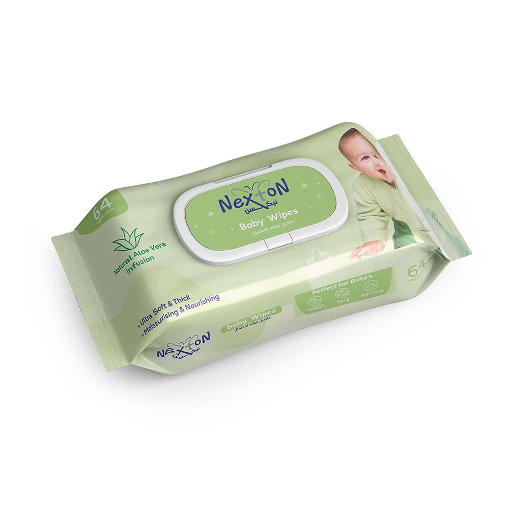 Nexton Baby Wipes (Aloe vera) 64 pcs