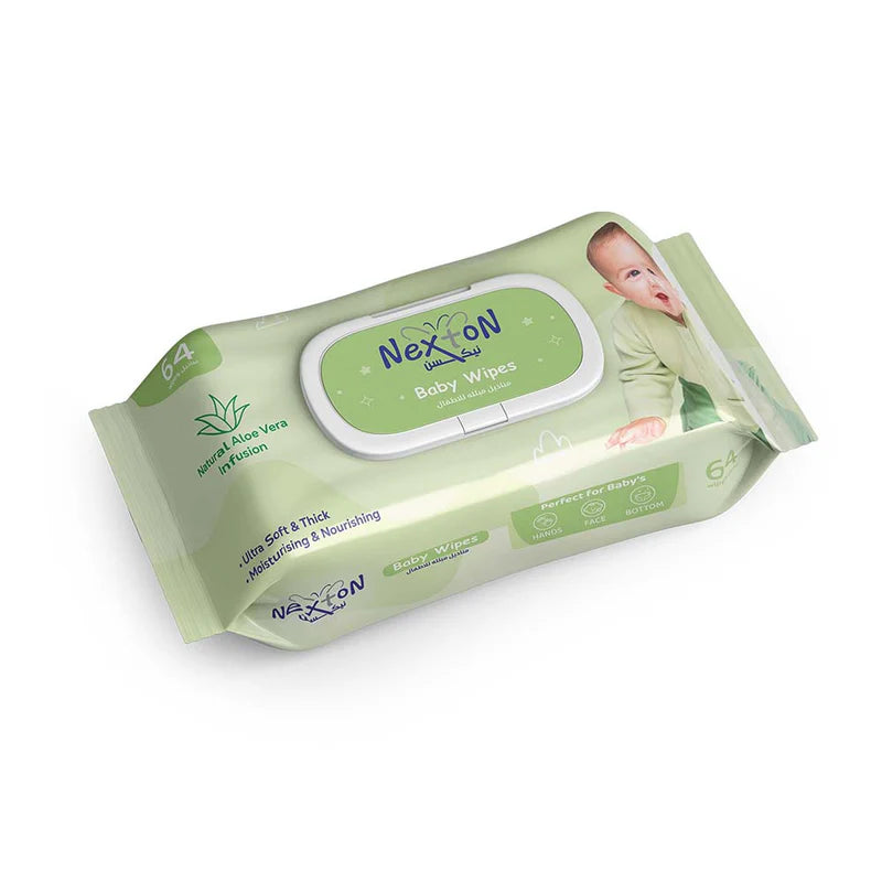 Nexton Baby Wipes (Aloe vera) 64 pcs