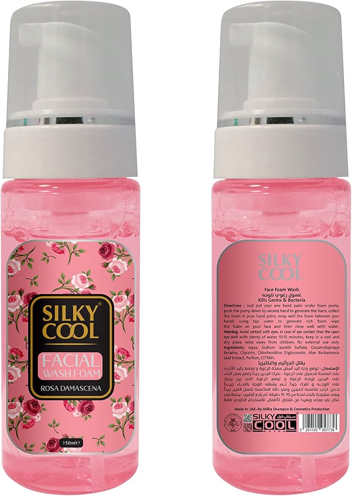 Silky Cool Face Wash Foam Rose Damascene 150ml