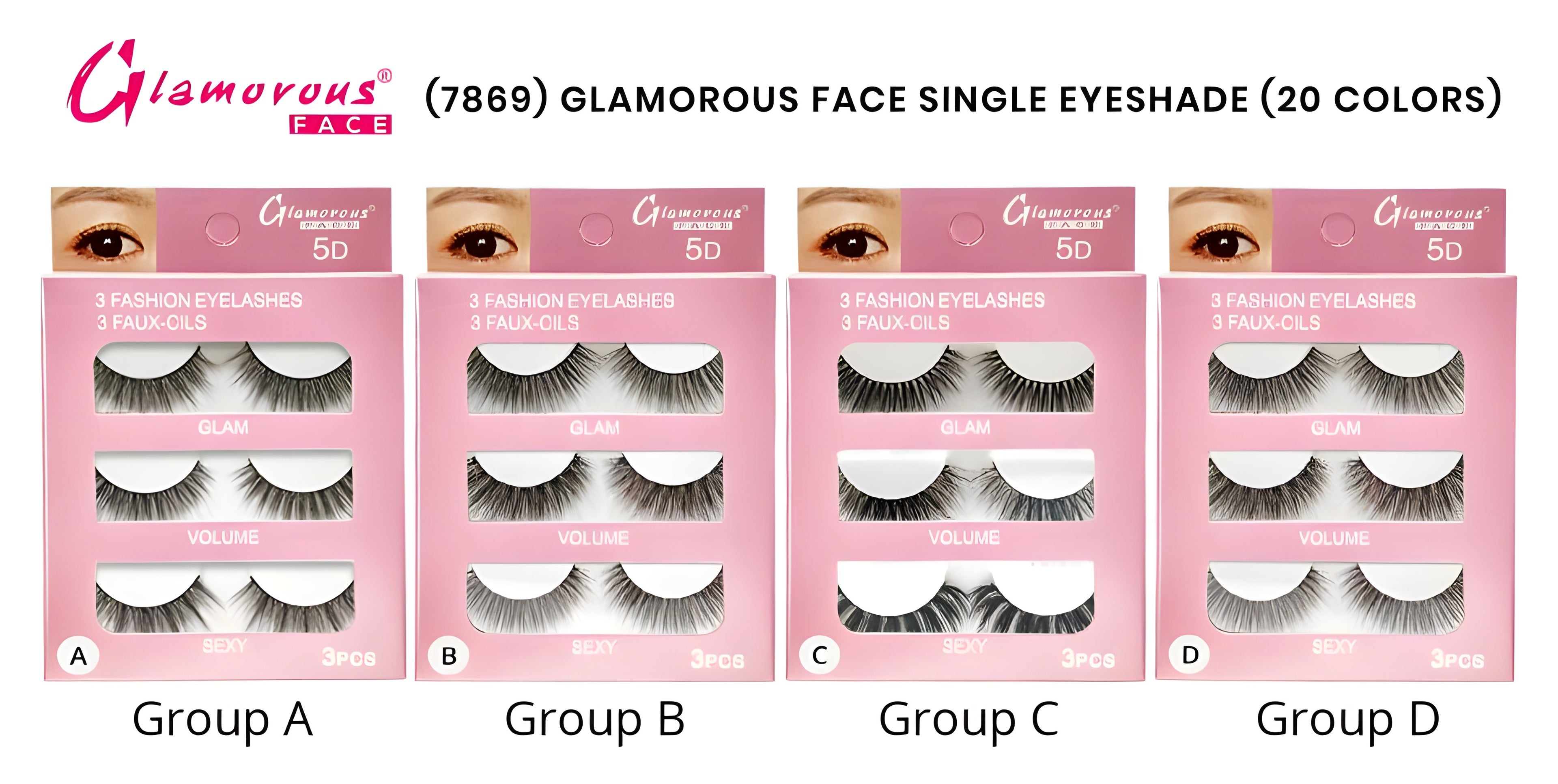 GLAMOROUS FACE 3 FASHION EYELASHES