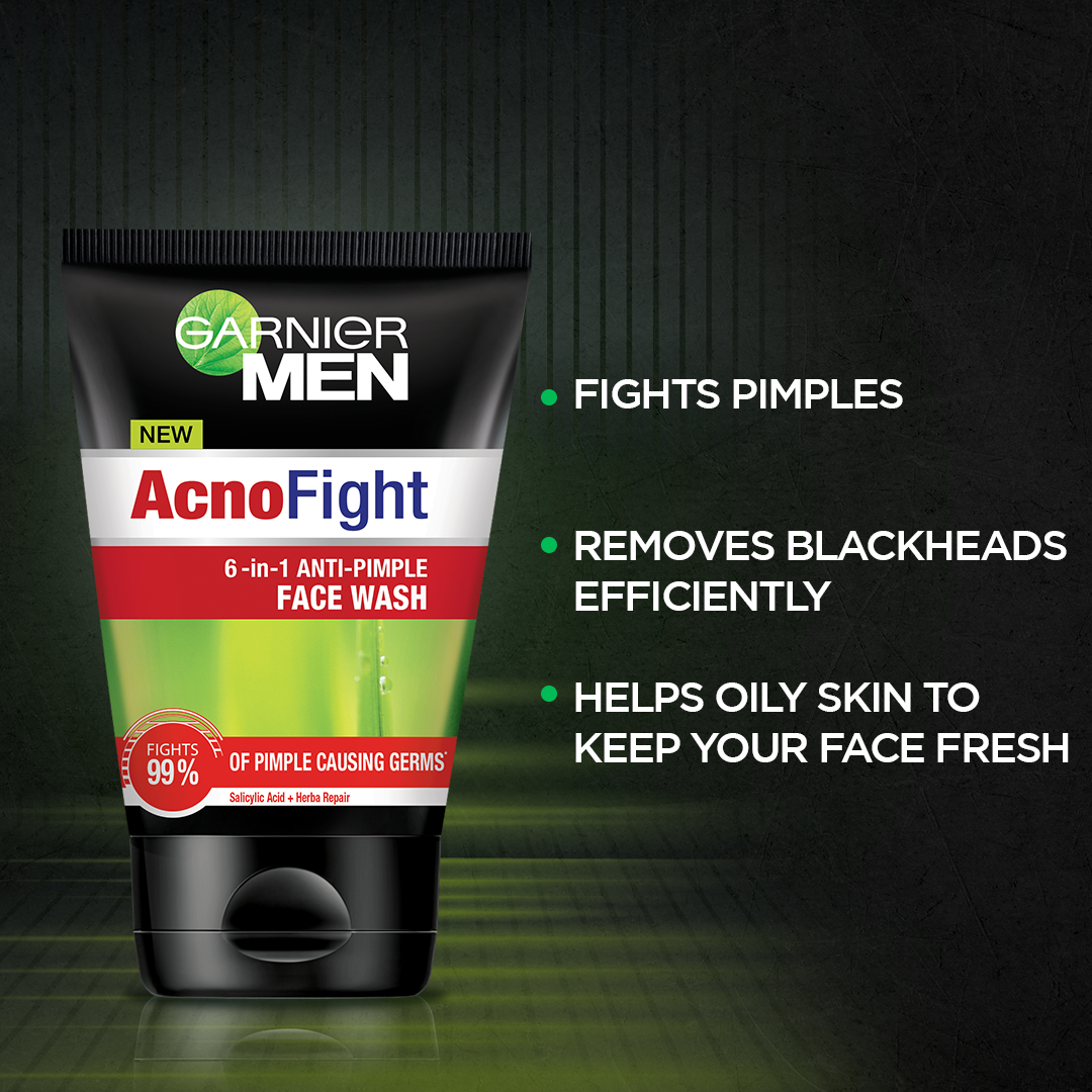 GARNIER MEN ACNO FIGHT ANTI-BACTERIA  FACEWASH-100ML