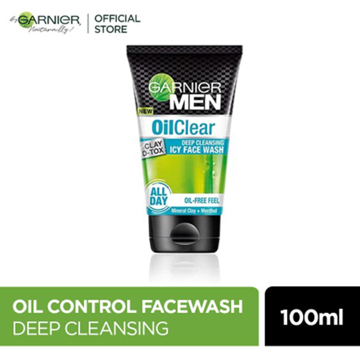 GARNIER MEN OIL CLEAR ICY FACE WASH 100ML
