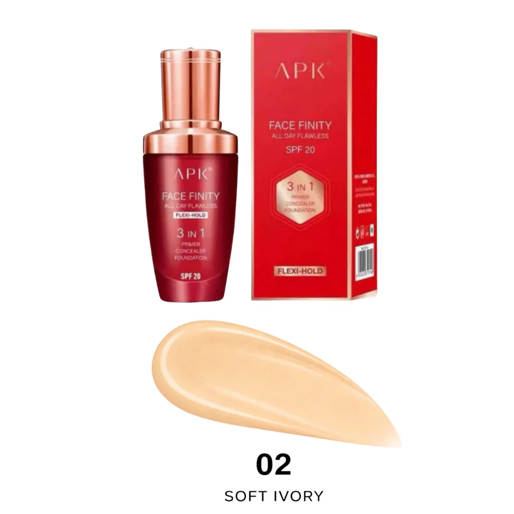 APK 3IN1 FACE FINITY PRIMER&CONCEALER&FOUNDATION