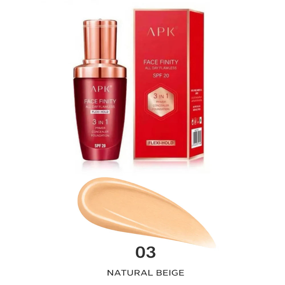 APK 3IN1 FACE FINITY PRIMER&CONCEALER&FOUNDATION
