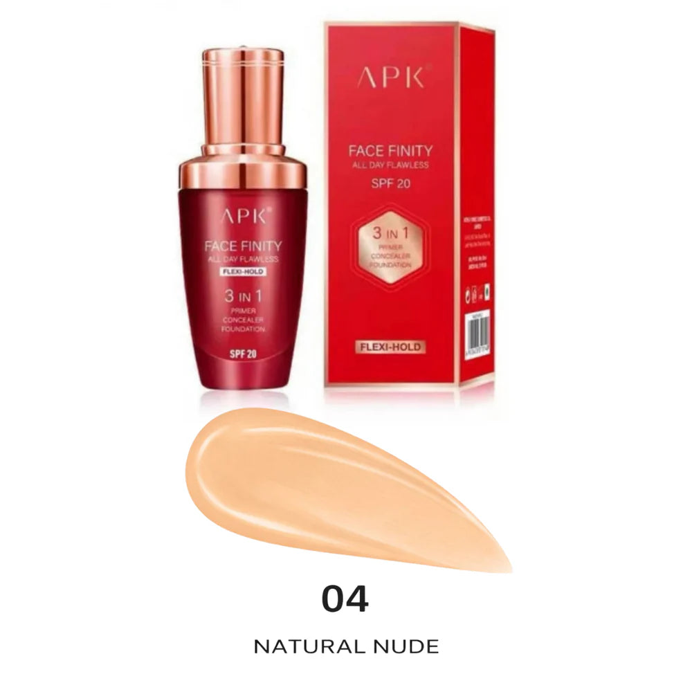 APK 3IN1 FACE FINITY PRIMER&CONCEALER&FOUNDATION