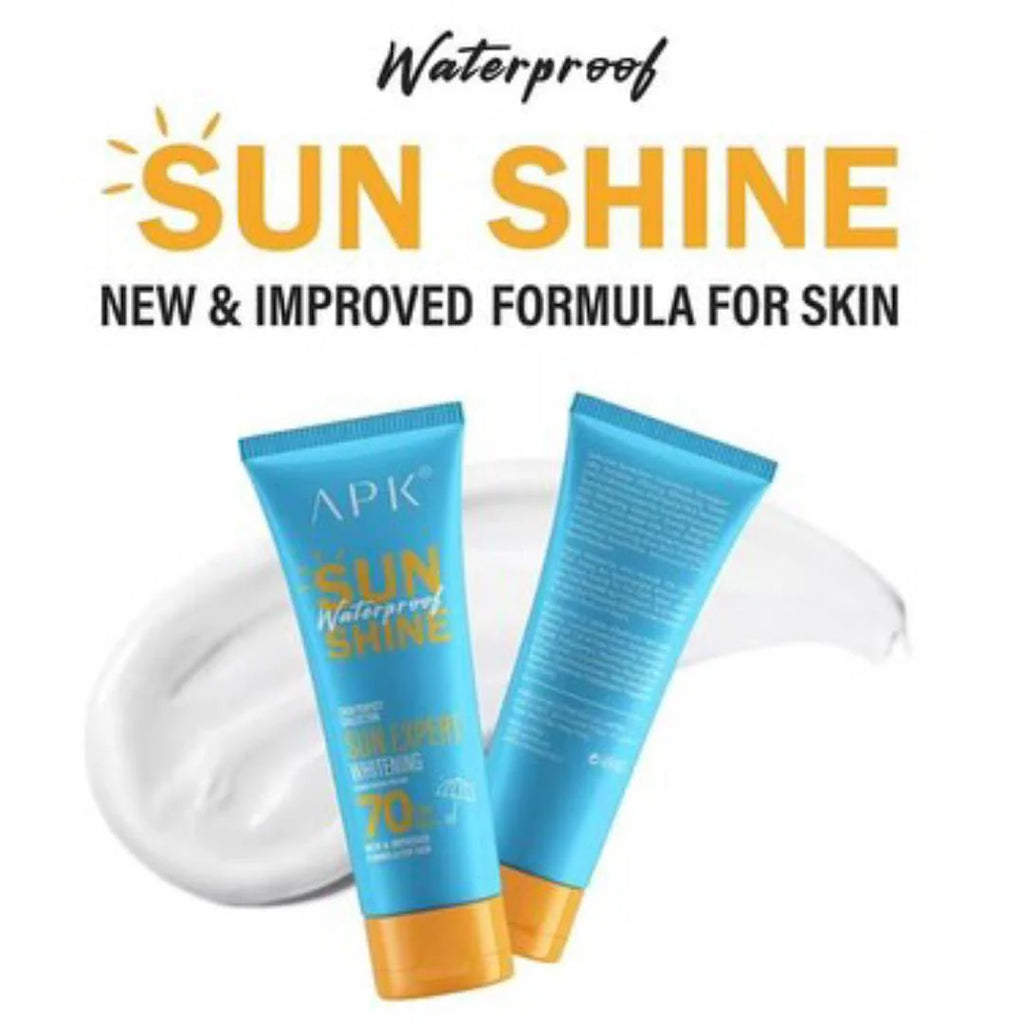 APK Sun Screen SPF 70 with New Formula - Waterproof Protection