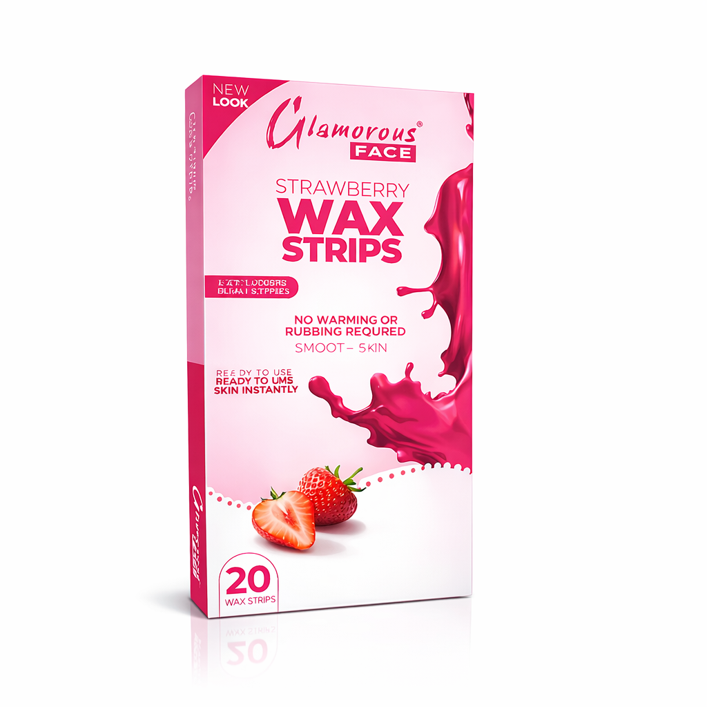 GLAMOROUS FACE STRAWBERRY WAX STRIPS SMOOTH SKIN