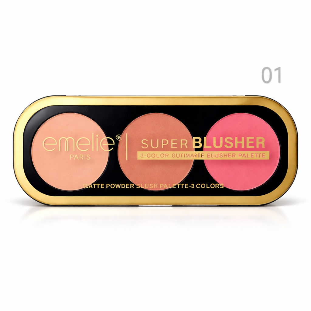 EMELIE 3 COLOR SUPER BLUSHER PALLETE