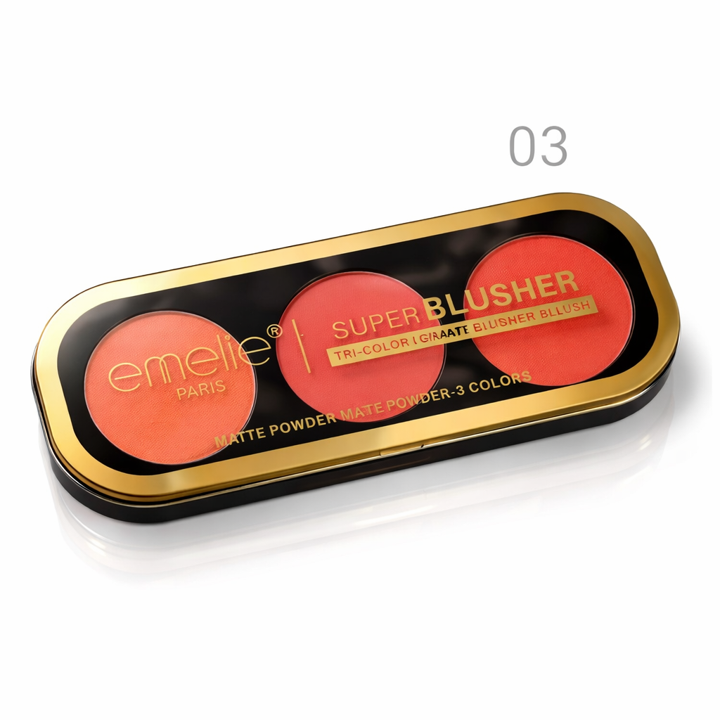 EMELIE 3 COLOR SUPER BLUSHER PALLETE