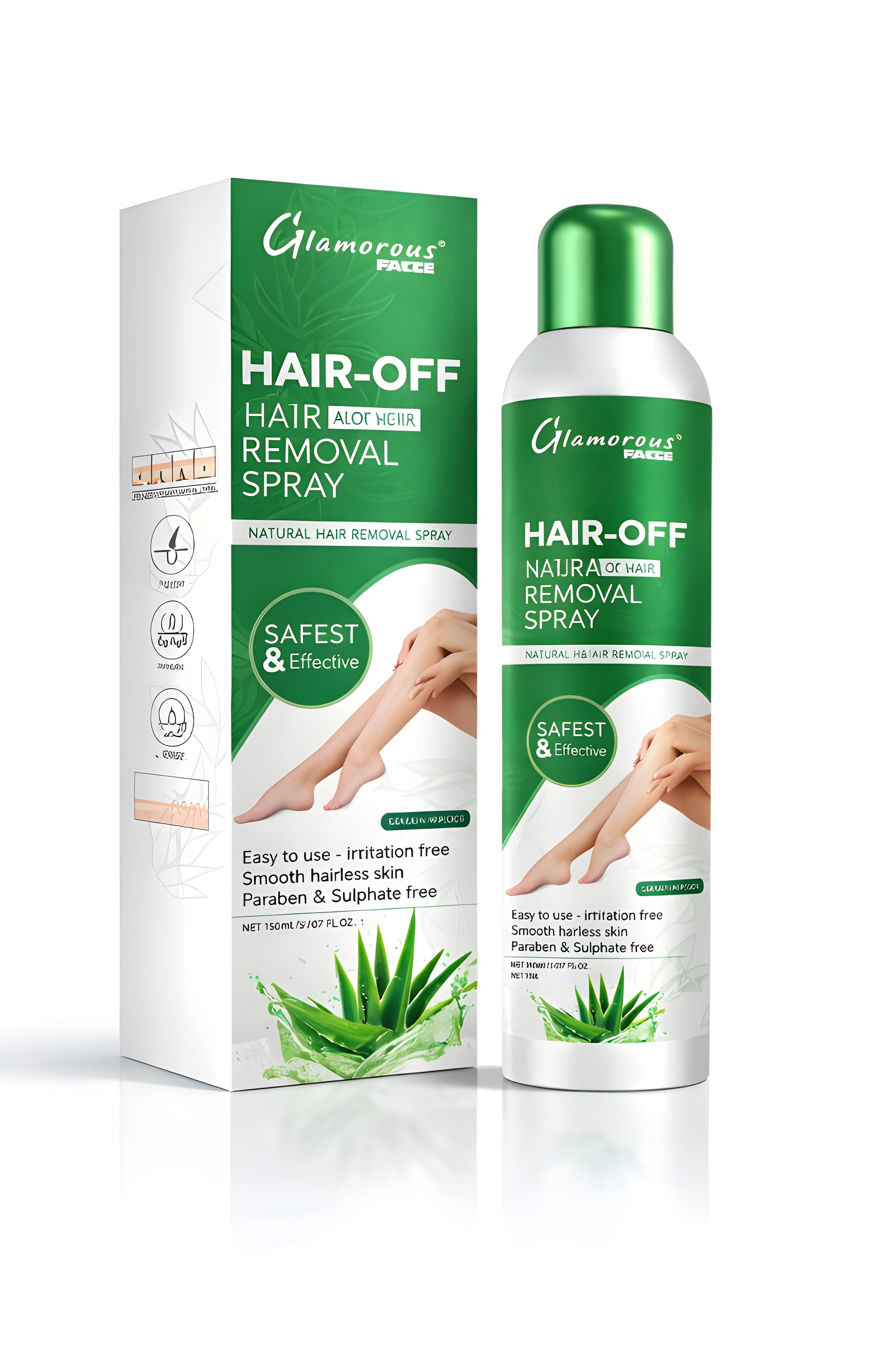 GLAMOROUS FACE GLAMOROUS HAIR-OFF ALOEVERA SPRAY