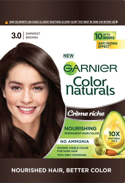 GARNIER 3 Darkest Brown Haircolor Sachet 30ML