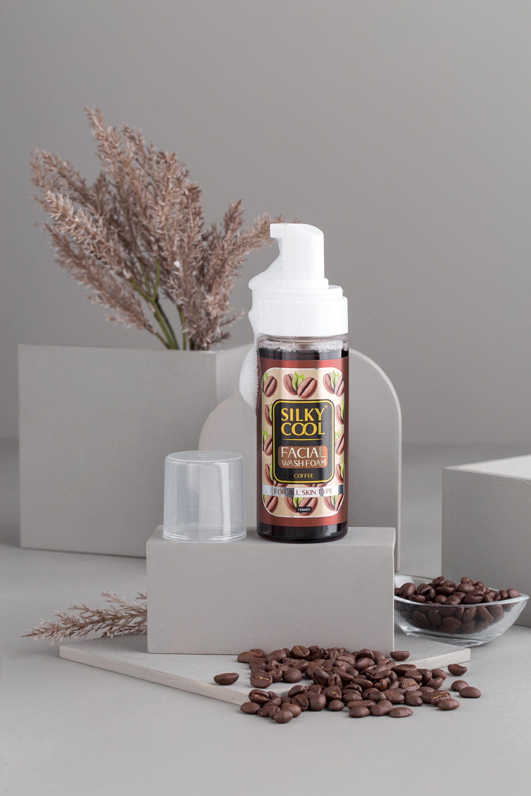 Silky Cool Face Wash Foam Coffee 150ml