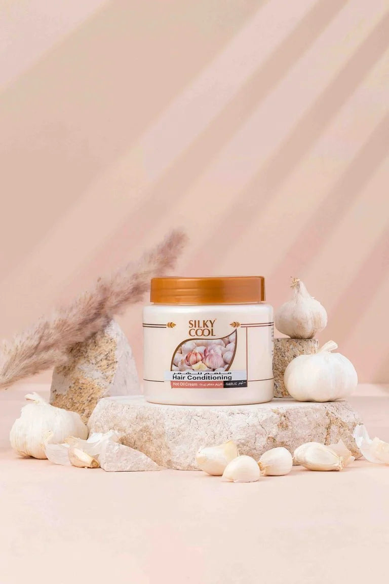 Silky Cool Hot Oil Cream Garlic 500ml