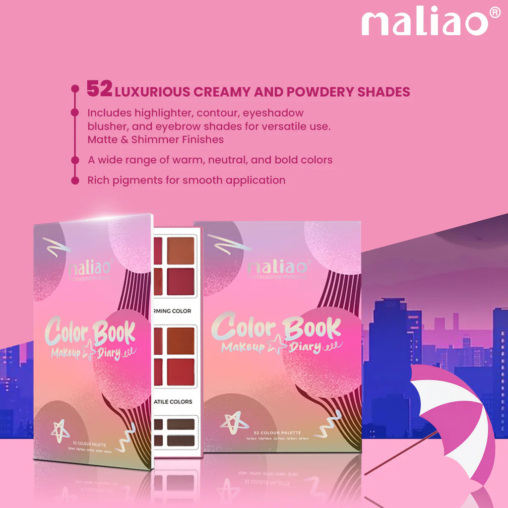 Maliao 52 Color Makeup Palette - All-in-One