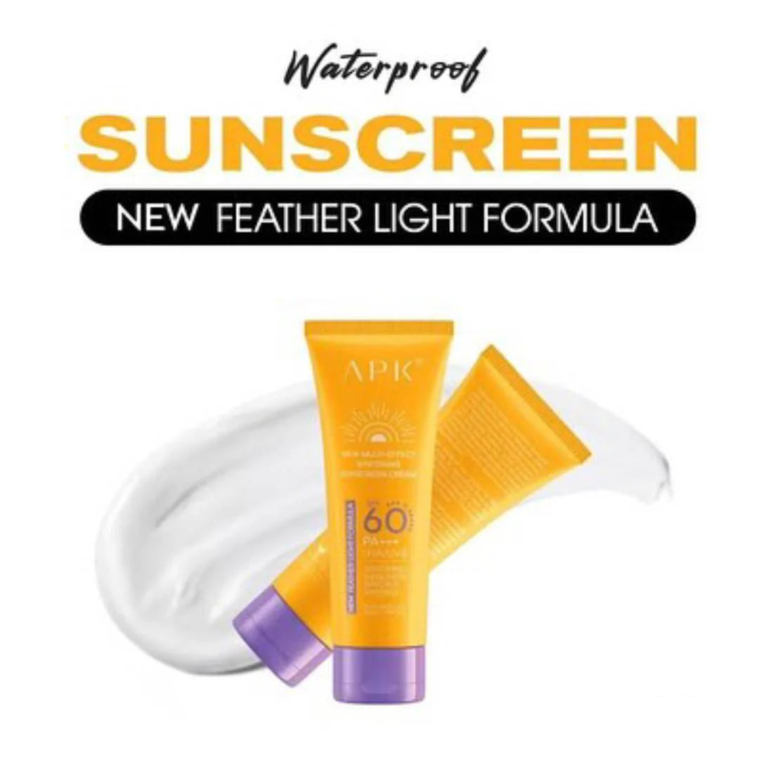 APK Sun Screen SPF 60+ with New Formula - Waterproof Protection