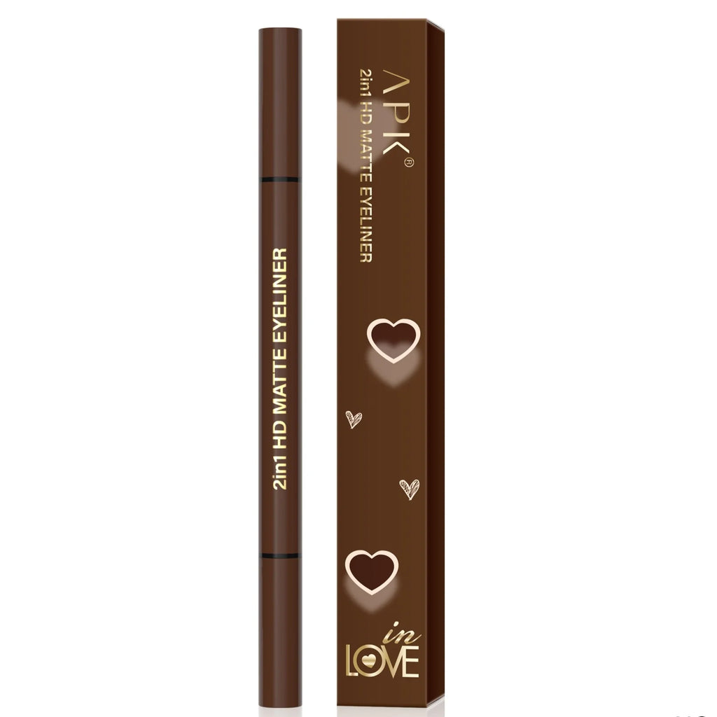 APK 2in1 HD Matte Eyeliner Black Waterproof