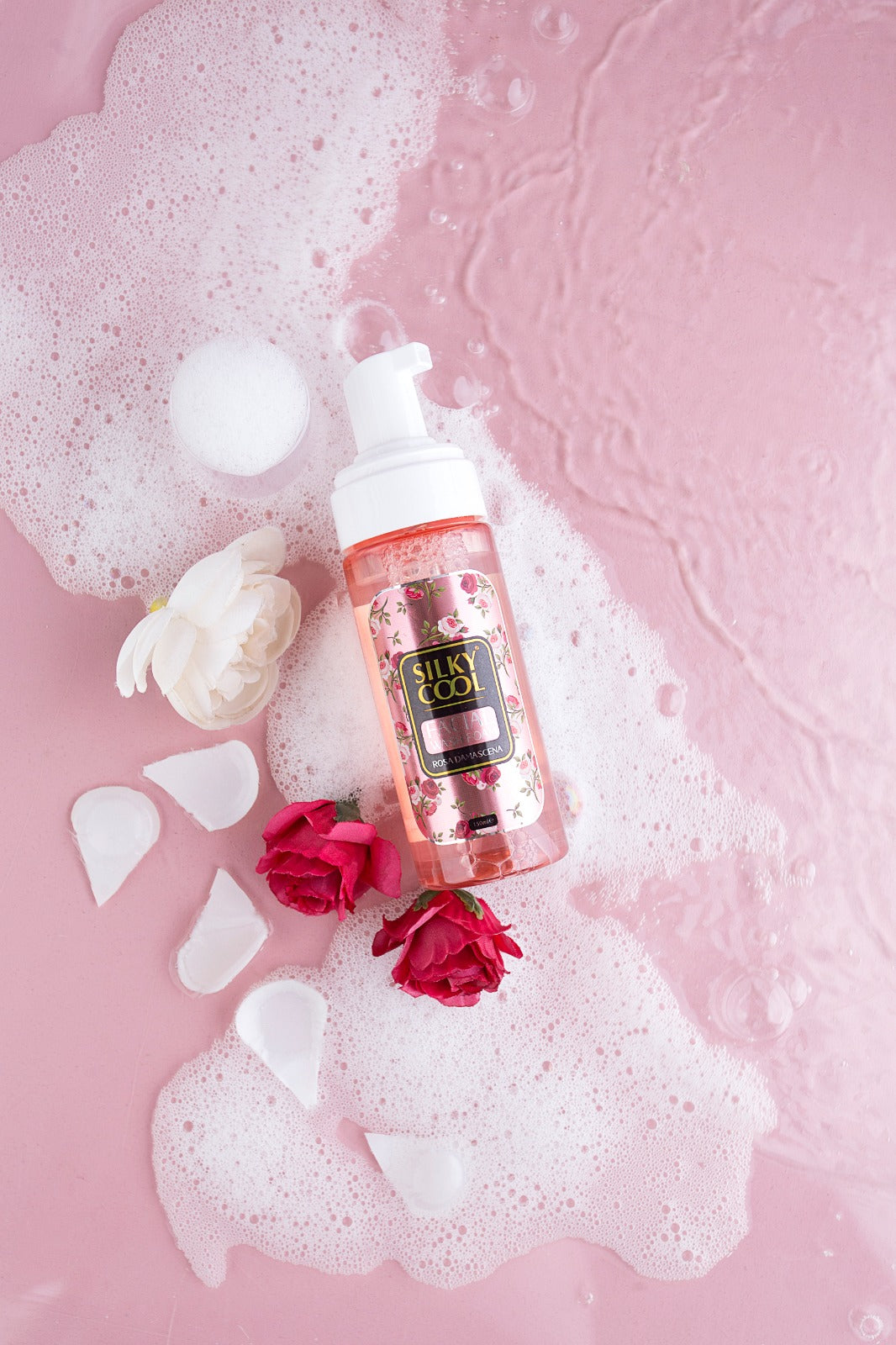 Silky Cool Face Wash Foam Rose Damascene 150ml