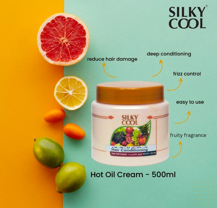 Silky Cool Hot Oil Cream Mix Fruit 500ml