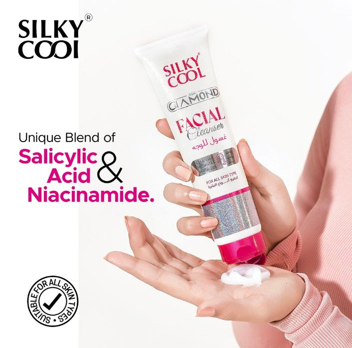 Silky Cool Diamond Facial Cleanser 140ml