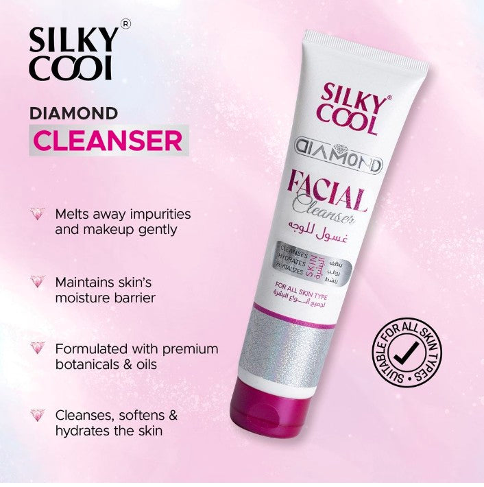 Silky Cool Diamond Facial Cleanser 140ml