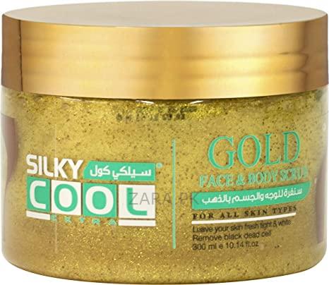 Silky Cool Extra Gold Face & Body Scrub, All Skin Types, 300ml