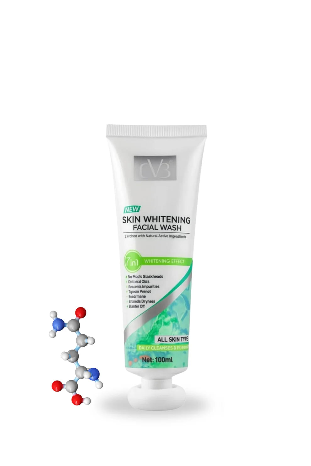 CVB | 7-in-1 Skin Whitening Facial Wash | Brightening - Deep Clean - Anti-Acne - Oil Control | 100ml