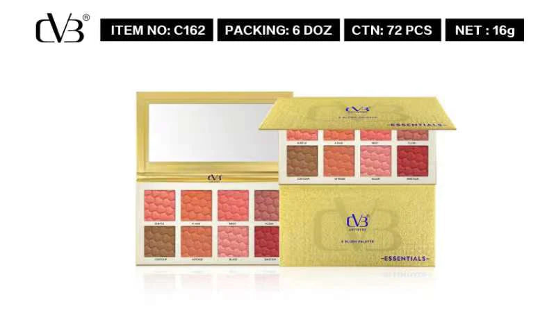 CVB ESSENTIALS 8COLORS BLUSH PALETTE C162