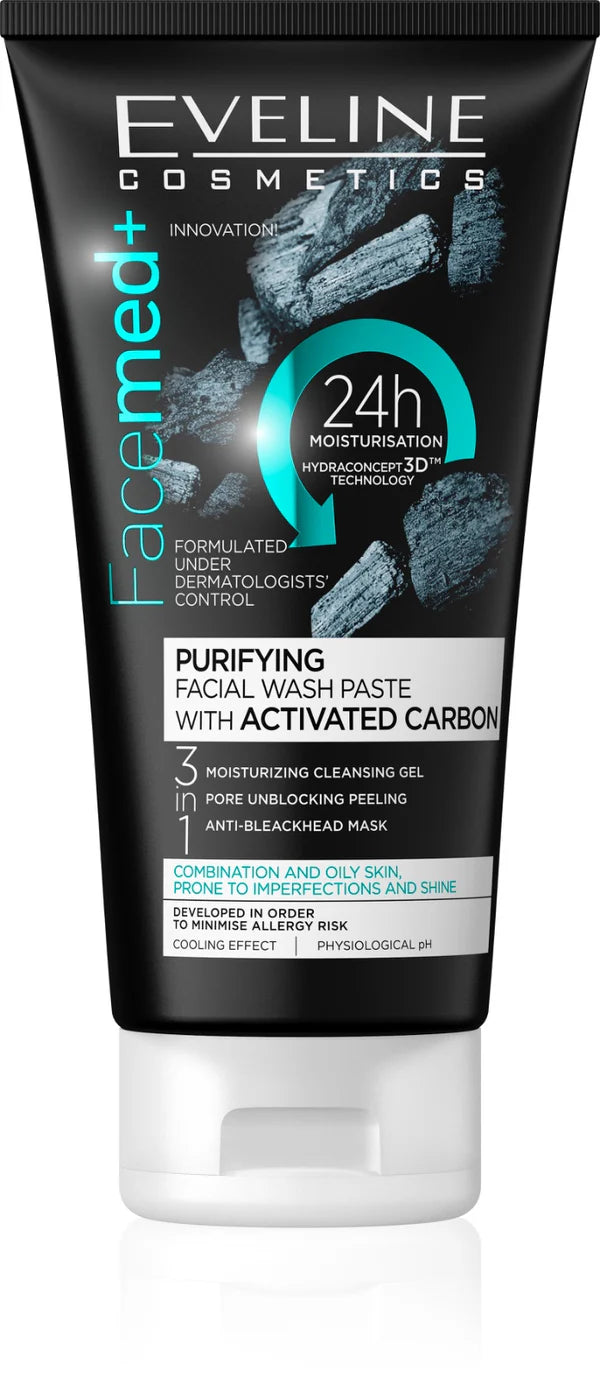 EVELINE Purifying Face Wash Paste With Activated Carbon 150ML