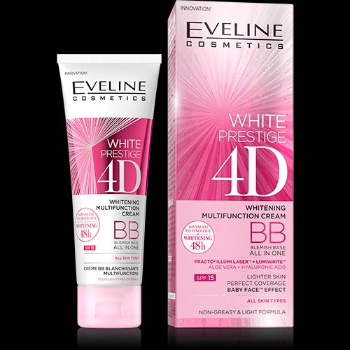 EVELINE White Prestige 4D Whitening Multifunction BB Cream-Light 50ML