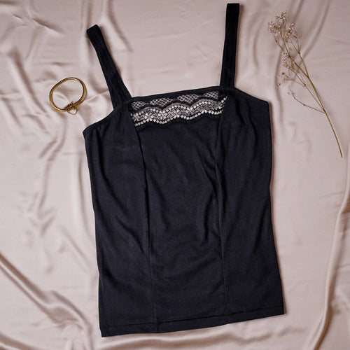 Camisole 002 Top For Women, Girls (Black, Skin, White)