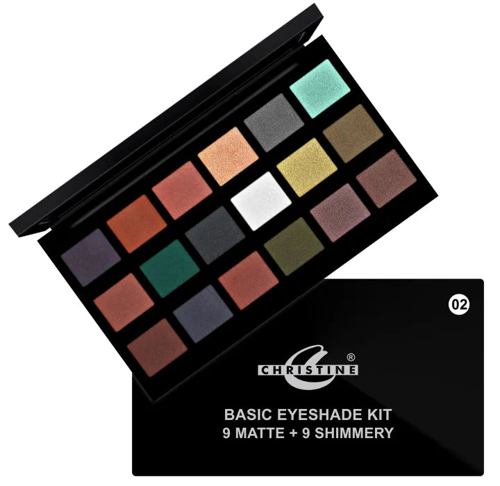 Christine Basic EyeShade Kit 9 Matte + 9 Shimmery - 02