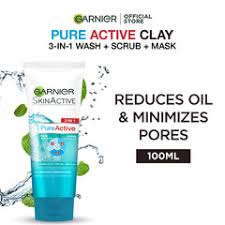 GARNIER PURE ACTIVE CLAY MASK FACEWASH-100ML