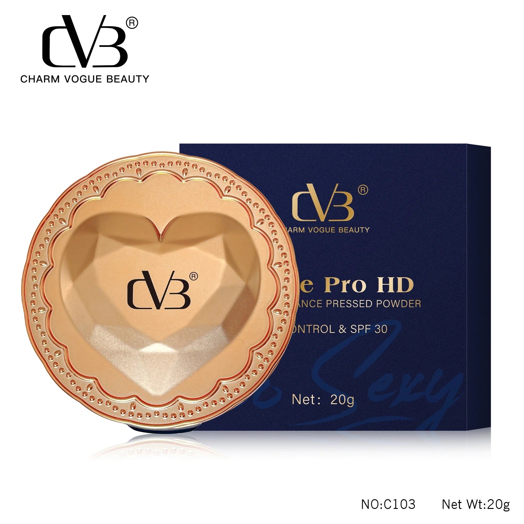 Cvb Hd Matte Brilliance Pressed Powder Oil Control & Spf30