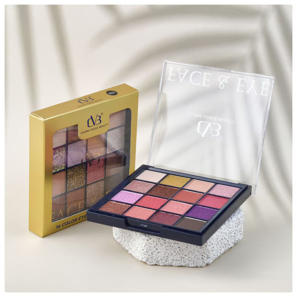 Cvb Face & Eye 16 Colors Eyeshadow Palette