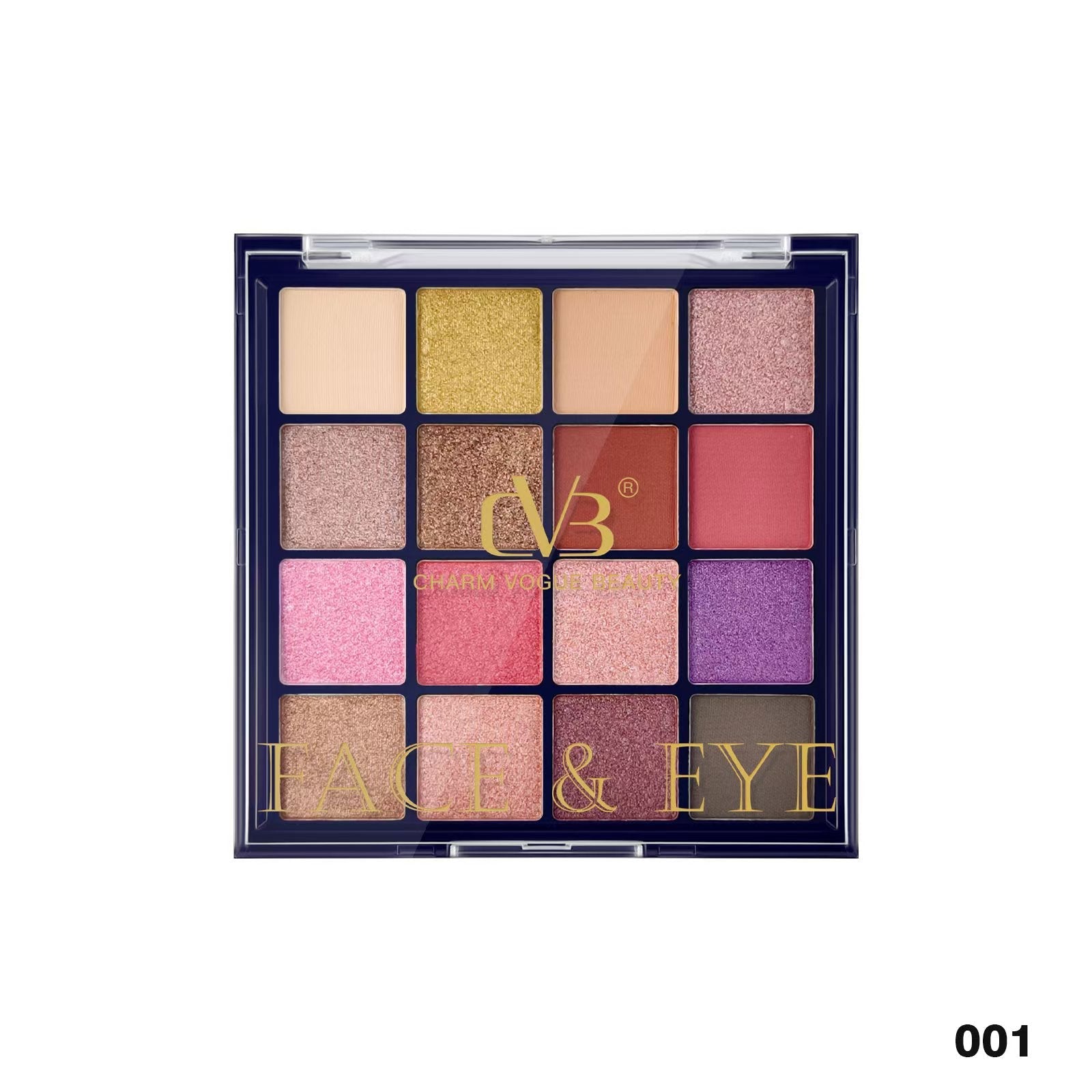Cvb Face & Eye 16 Colors Eyeshadow Palette