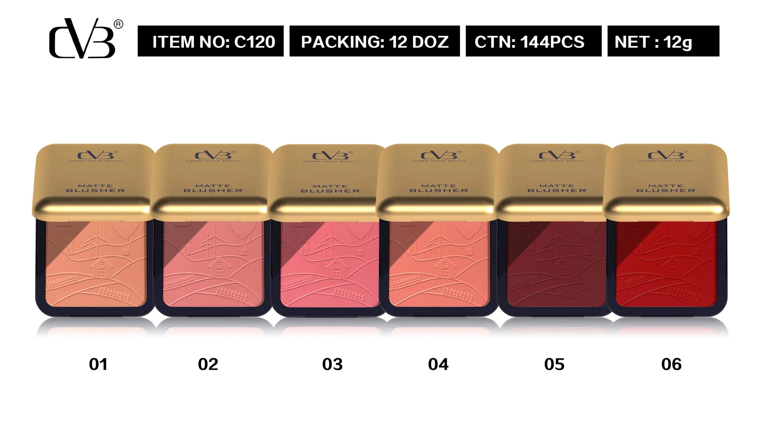 CVB PURE ROUGE LIGHTWEIGHT MATTE BLUSHER C120