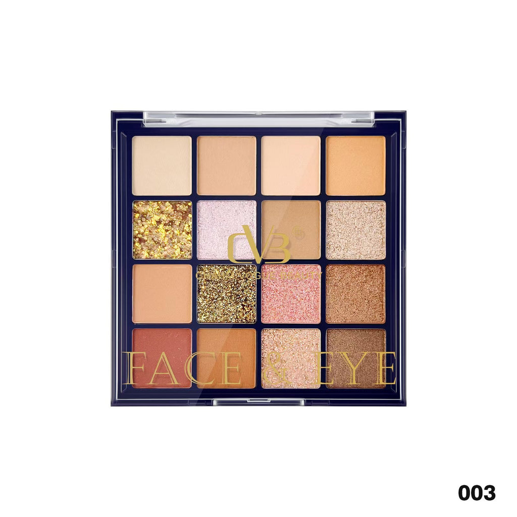 Cvb Face & Eye 16 Colors Eyeshadow Palette