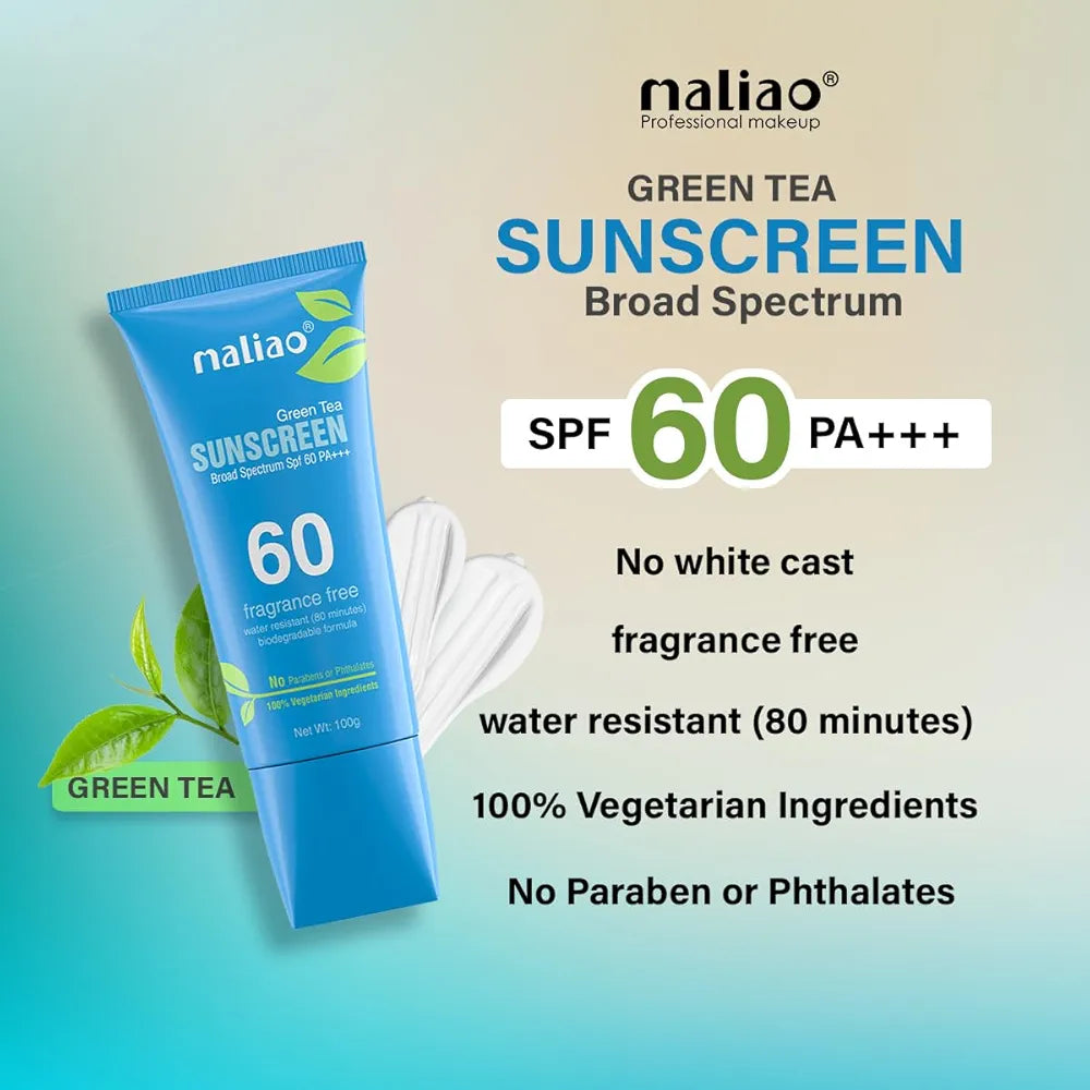 Maliao Green Tea Water Sunscreen SPF 60 PA+++